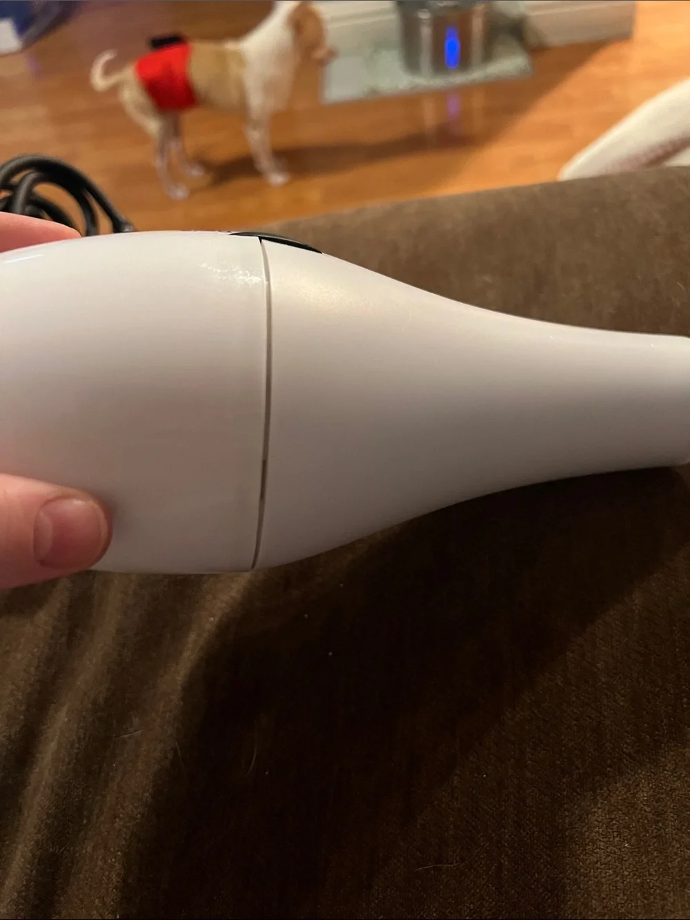 DevaCurl White Hair Dryer with Yellow Buttons